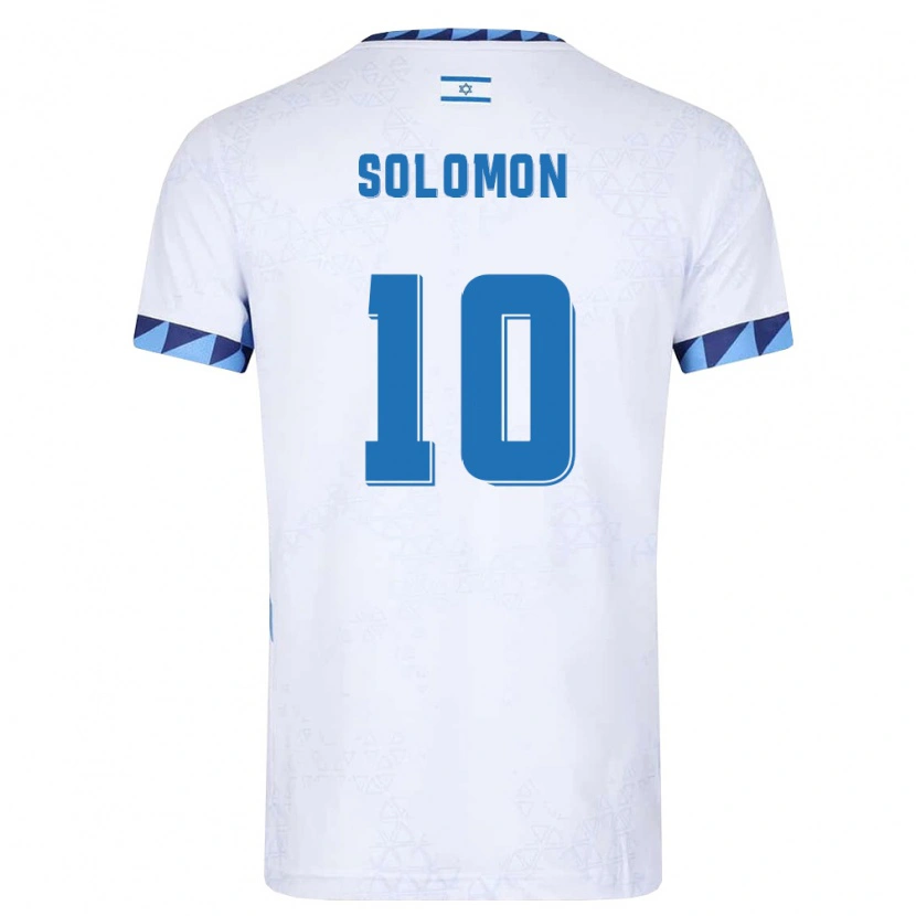 Danxen Hombre Camiseta Israel Manor Solomon #10 Blanco Azul Claro 1ª Equipación 26-28 La Camisa