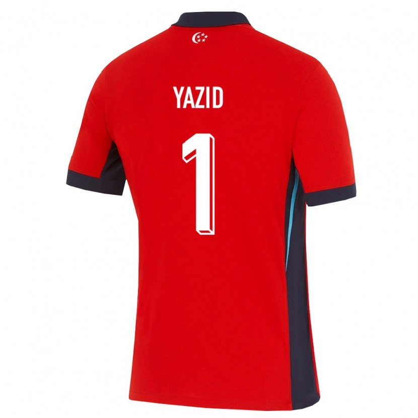 Danxen Hombre Camiseta Singapur Aizil Yazid #1 Rojo Blanco Negro 1ª Equipación 26-28 La Camisa
