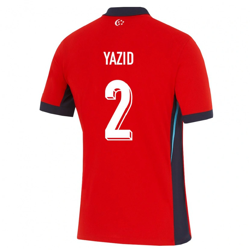 Danxen Hombre Camiseta Singapur Aqil Yazid #2 Rojo Blanco Negro 1ª Equipación 26-28 La Camisa