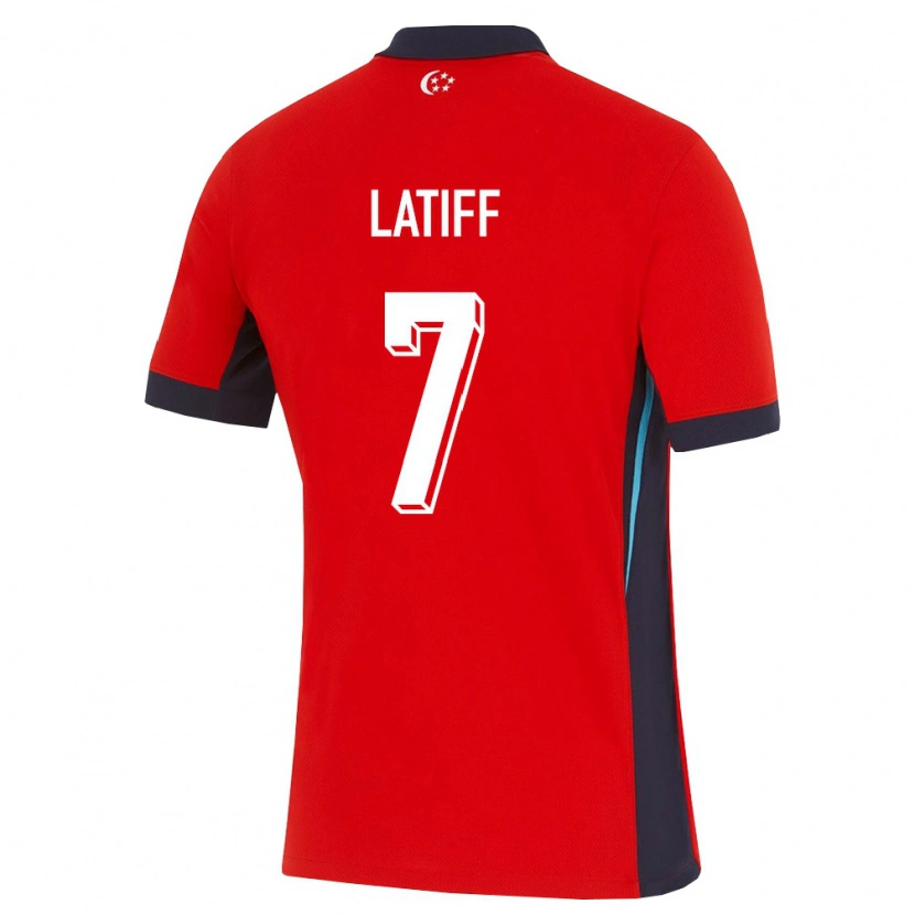 Danxen Hombre Camiseta Singapur Syazwan Latiff #7 Rojo Blanco Negro 1ª Equipación 26-28 La Camisa
