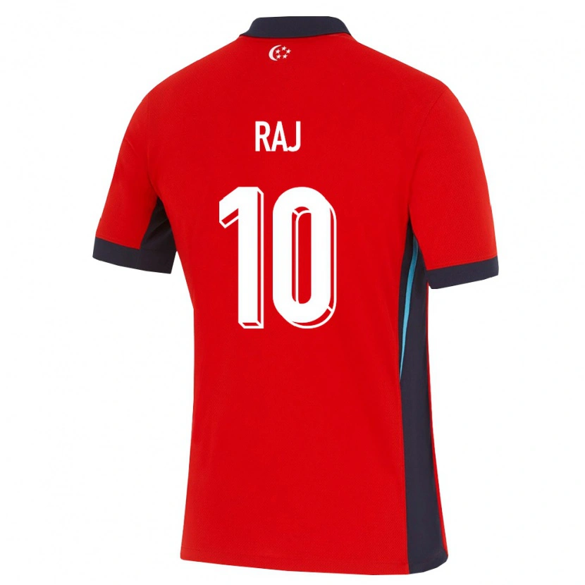 Danxen Hombre Camiseta Singapur Vedant Raj #10 Rojo Blanco Negro 1ª Equipación 26-28 La Camisa