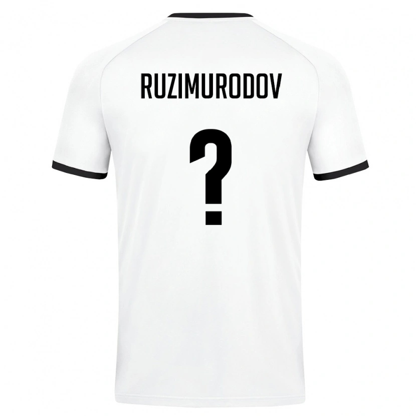 Danxen Hombre Camiseta Uzbekistán Ruzimurod Ruzimurodov #0 Blanco Verde Oscuro 2ª Equipación 26-28 La Camisa