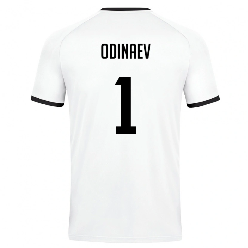 Danxen Hombre Camiseta Uzbekistán Bogdan Odinaev #1 Blanco Verde Oscuro 2ª Equipación 26-28 La Camisa