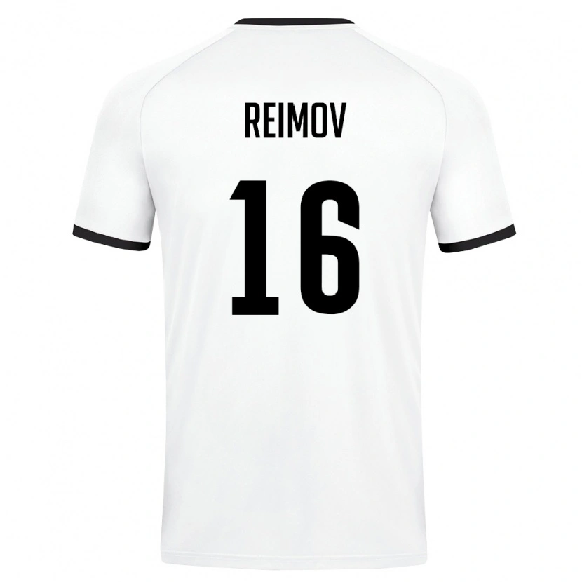 Danxen Hombre Camiseta Uzbekistán Mukhammedali Reimov #16 Blanco Verde Oscuro 2ª Equipación 26-28 La Camisa