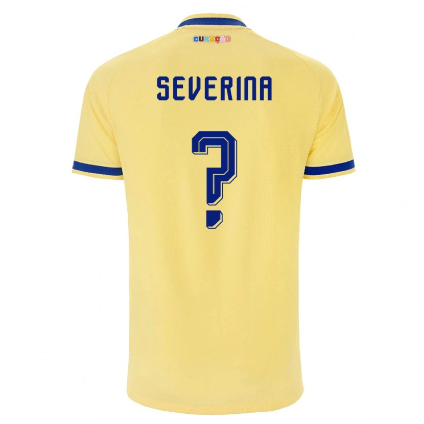 Danxen Hombre Camiseta Curazao Xander Severina #0 Amarillo Marino Rosa 2ª Equipación 26-28 La Camisa