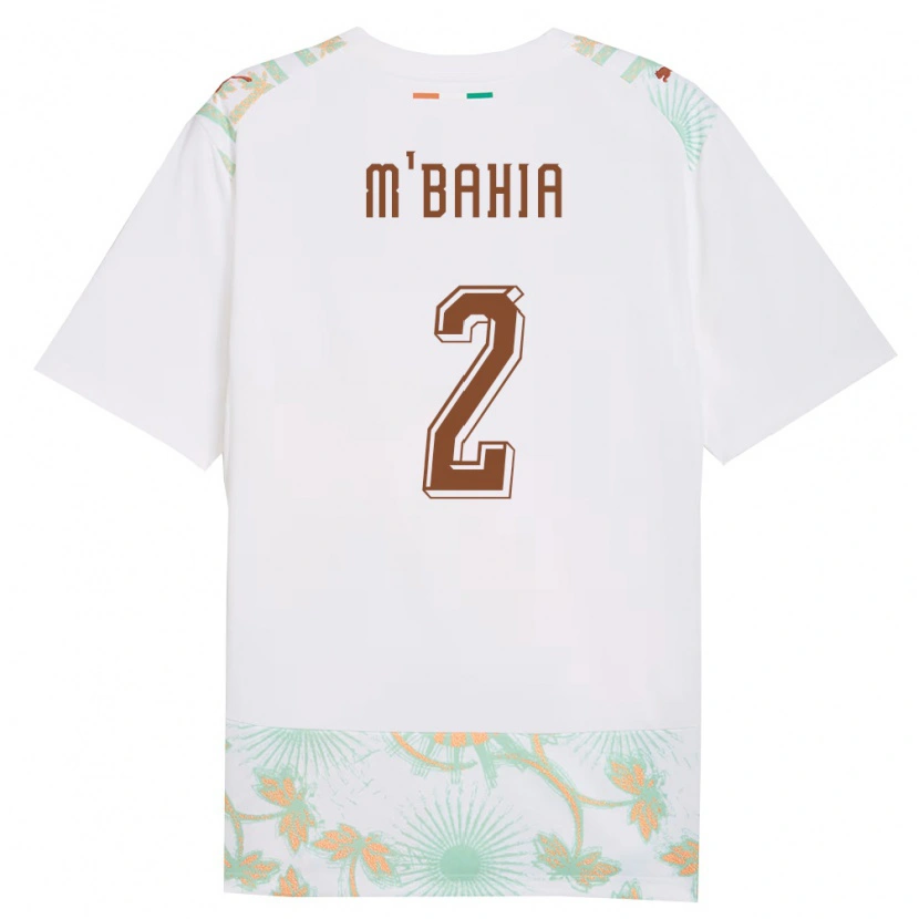 Danxen Hombre Camiseta Costa De Marfil Ivan M'bahia #2 Blanco Naranja Verde 2ª Equipación 26-28 La Camisa