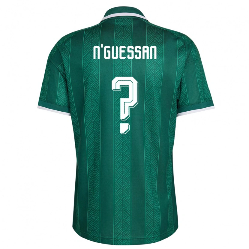 Danxen Hombre Camiseta Sudáfrica Siyabonga N'guessan #0 Verde Blanco Oro 2ª Equipación 26-28 La Camisa