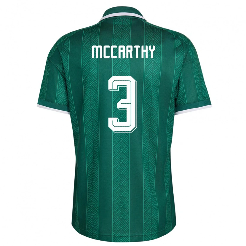 Danxen Hombre Camiseta Sudáfrica Aden Mccarthy #3 Verde Blanco Oro 2ª Equipación 26-28 La Camisa