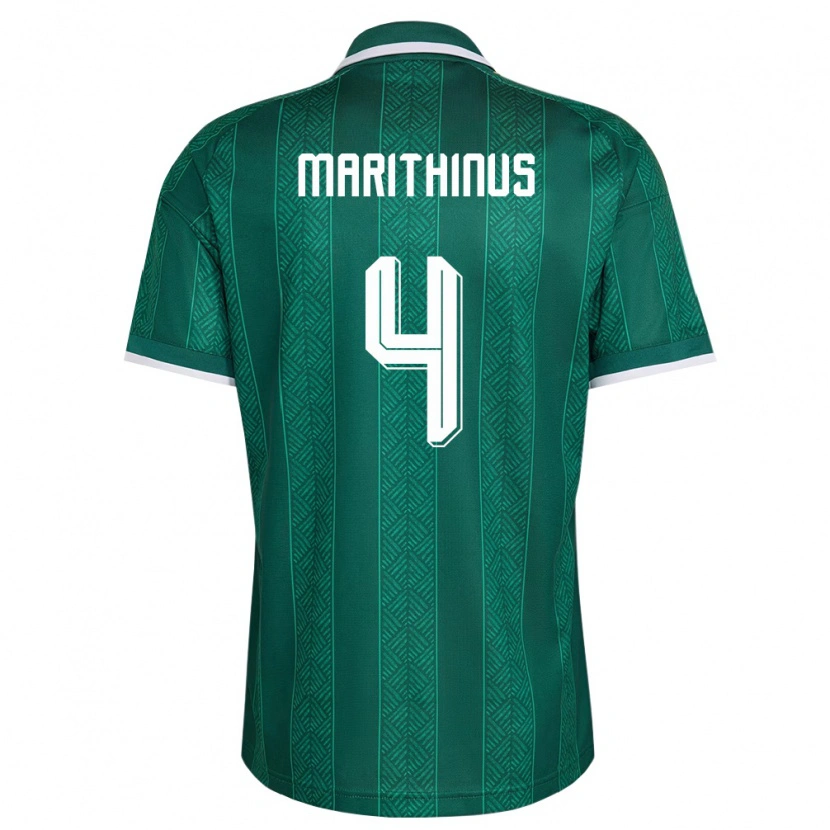 Danxen Hombre Camiseta Sudáfrica Liam Marithinus #4 Verde Blanco Oro 2ª Equipación 26-28 La Camisa