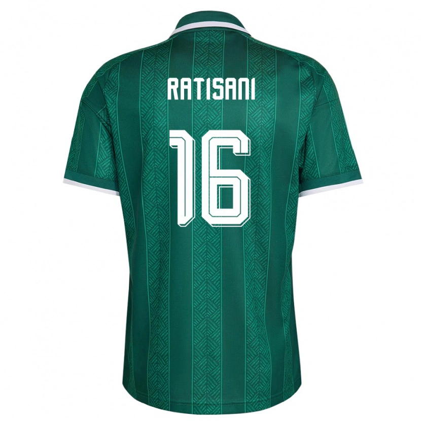 Danxen Hombre Camiseta Sudáfrica Kgoleng Ratisani #16 Verde Blanco Oro 2ª Equipación 26-28 La Camisa