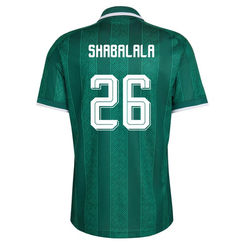 Danxen Hombre Camiseta Sudáfrica Mduduzi Shabalala #26 Verde Blanco Oro 2ª Equipación 26-28 La Camisa