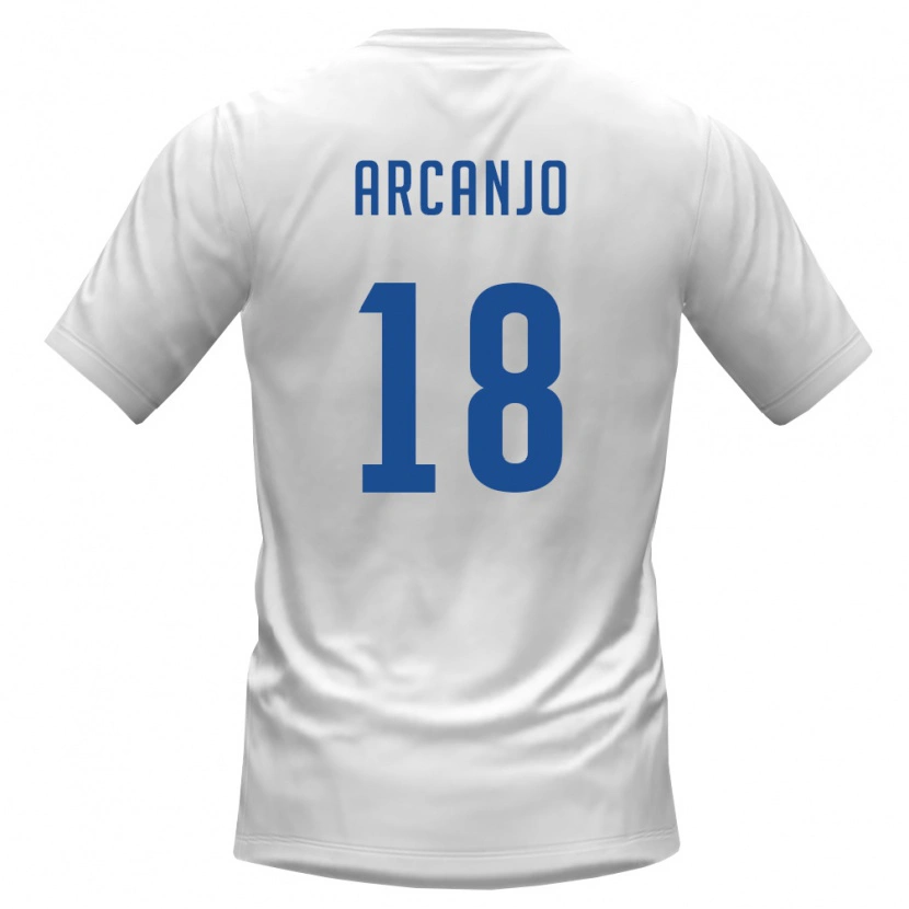 Danxen Hombre Camiseta Cabo Verde Telmo Arcanjo #18 Blanco Borgoña 2ª Equipación 26-28 La Camisa
