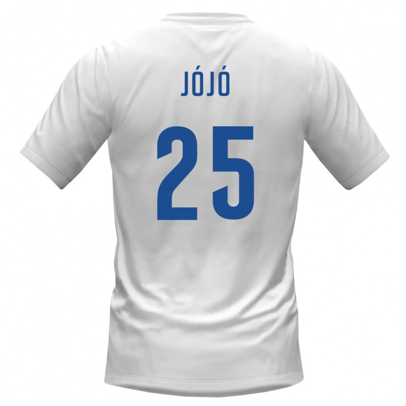 Danxen Hombre Camiseta Cabo Verde Jójó #25 Blanco Borgoña 2ª Equipación 26-28 La Camisa