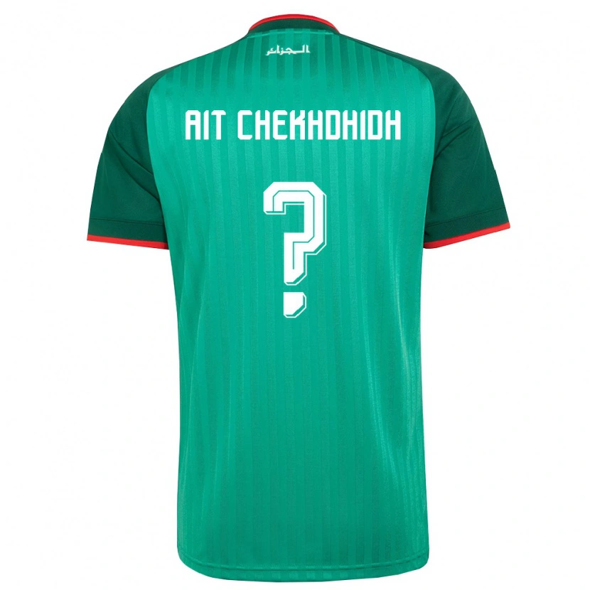Danxen Hombre Camiseta Argelia Aissa Ait Chekhdhidh #0 Verde Rojo Blanco 2ª Equipación 26-28 La Camisa