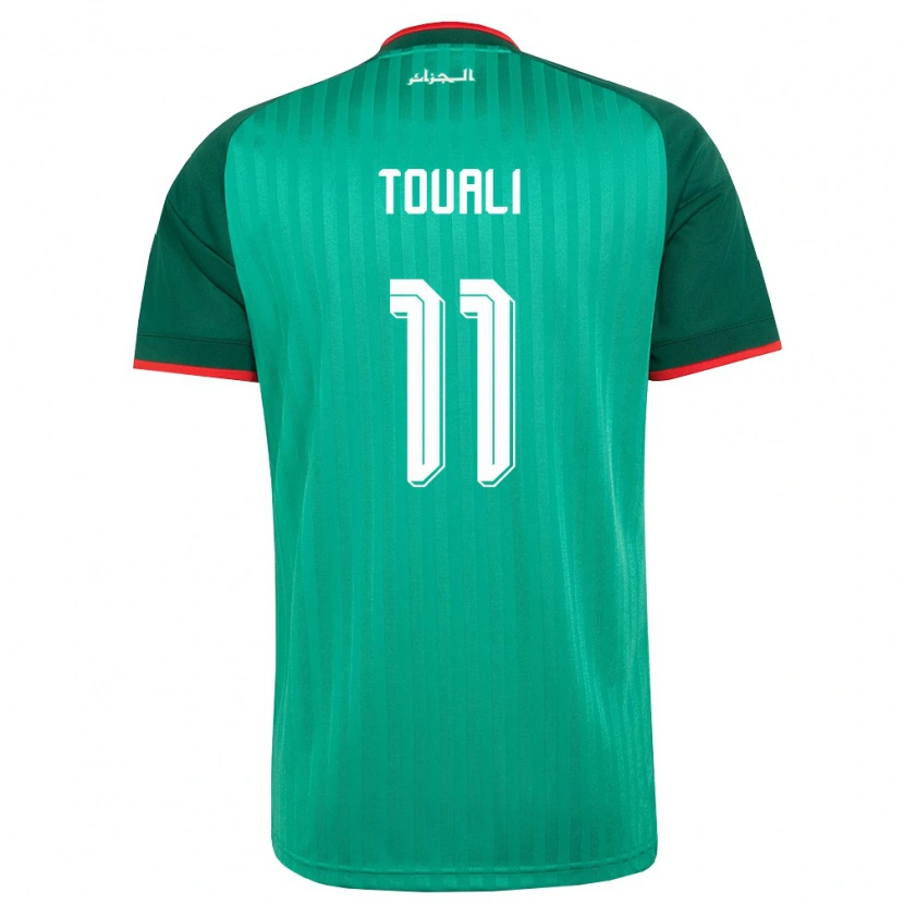 Danxen Hombre Camiseta Argelia Khalil Touali #11 Verde Rojo Blanco 2ª Equipación 26-28 La Camisa