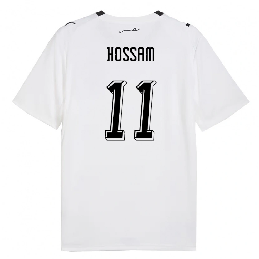 Danxen Hombre Camiseta Egipto Yassin Hossam #11 Blanco Gris Negro 2ª Equipación 26-28 La Camisa