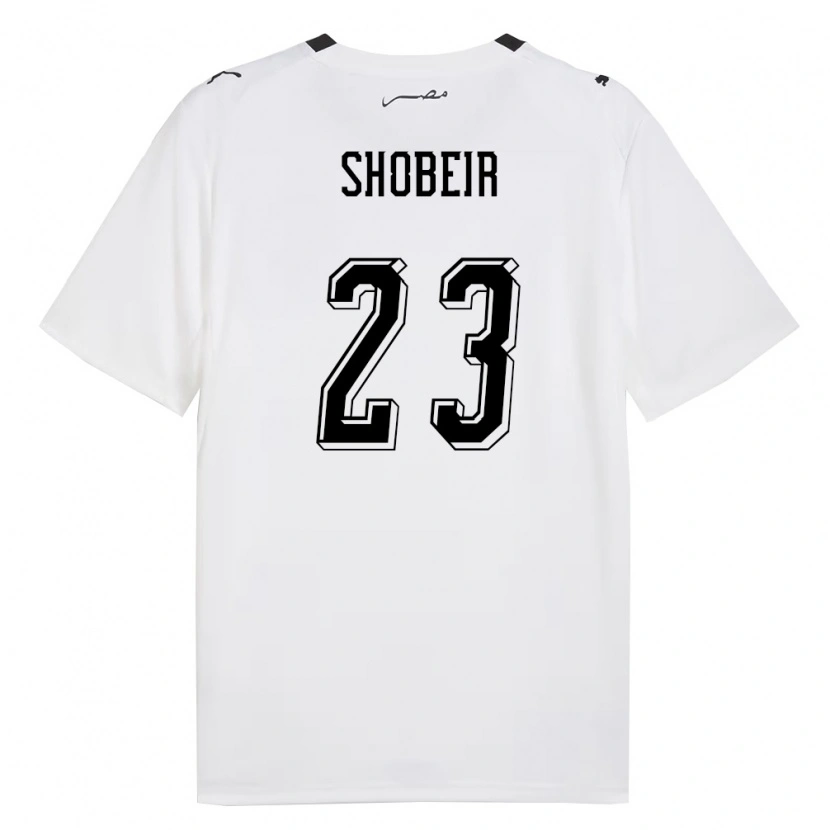 Danxen Hombre Camiseta Egipto Oufa Shobeir #23 Blanco Gris Negro 2ª Equipación 26-28 La Camisa