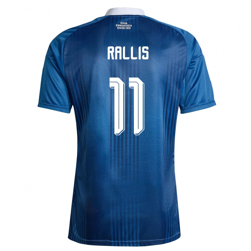 Danxen Hombre Camiseta Grecia Dimitris Rallis #11 Marino Azul Blanco 2ª Equipación 26-28 La Camisa