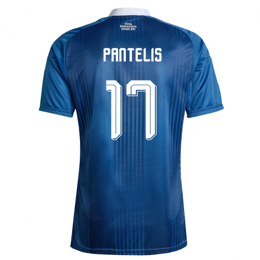 Danxen Hombre Camiseta Grecia Pantelis Hatzidiakos #17 Marino Azul Blanco 2ª Equipación 26-28 La Camisa