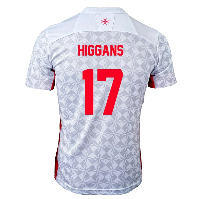Danxen Hombre Camiseta Malta Matthew Higgans #17 Gris Blanco Rojo 2ª Equipación 26-28 La Camisa
