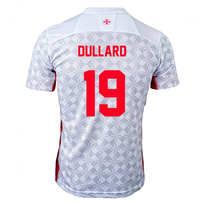 Danxen Hombre Camiseta Malta Fionn Dullard #19 Gris Blanco Rojo 2ª Equipación 26-28 La Camisa