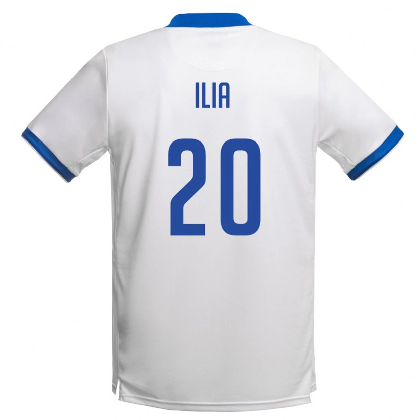 Danxen Hombre Camiseta Chipre Panagiotis Ilia #20 Blanco Azul Real 2ª Equipación 26-28 La Camisa