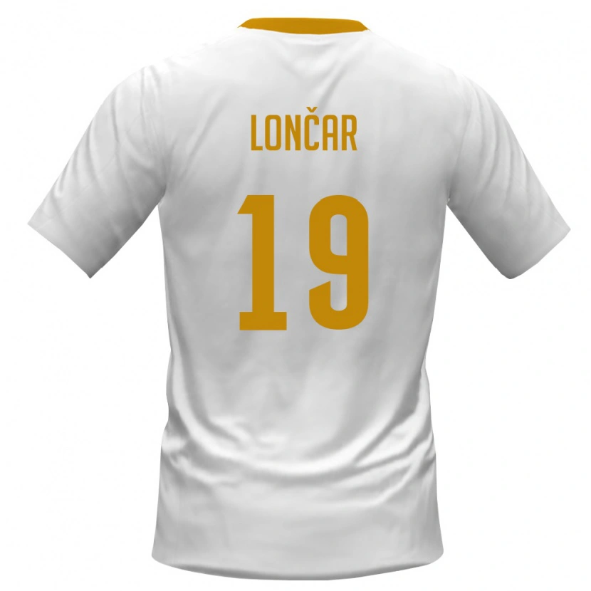 Danxen Hombre Camiseta Montenegro Stefan Loncar #19 Blanco Rojo Amarillo 2ª Equipación 26-28 La Camisa