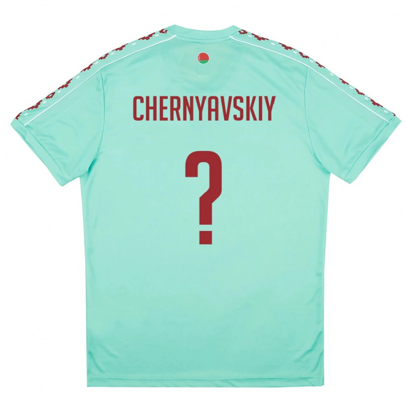 Danxen Hombre Camiseta Bielorrusia Matvey Chernyavskiy #0 Verde Claro Borgoña 2ª Equipación 26-28 La Camisa