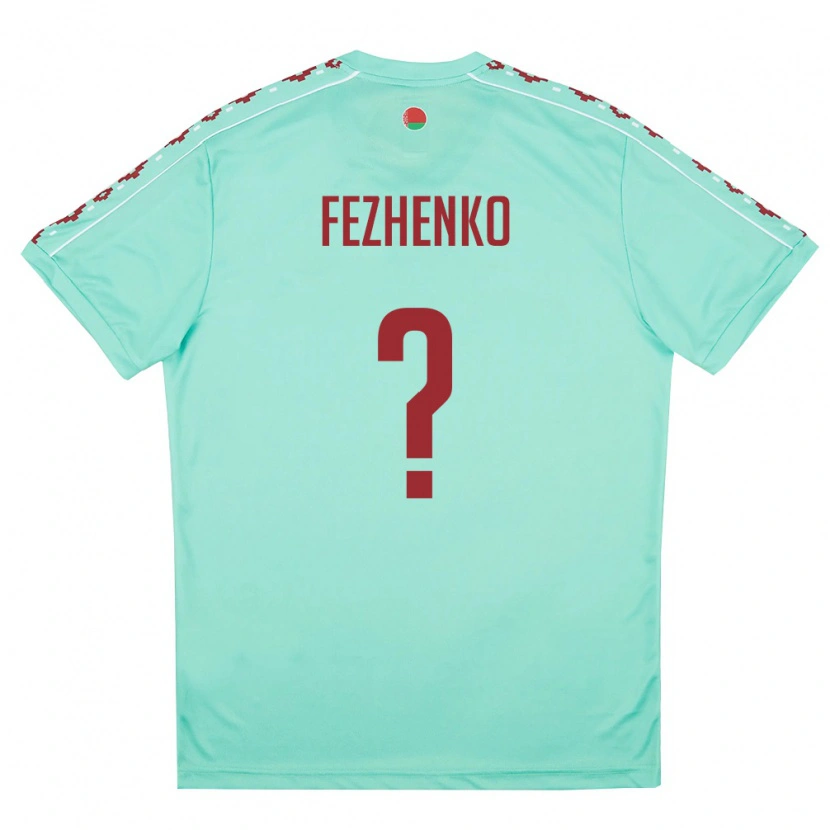 Danxen Hombre Camiseta Bielorrusia Vladislav Fezhenko #0 Verde Claro Borgoña 2ª Equipación 26-28 La Camisa