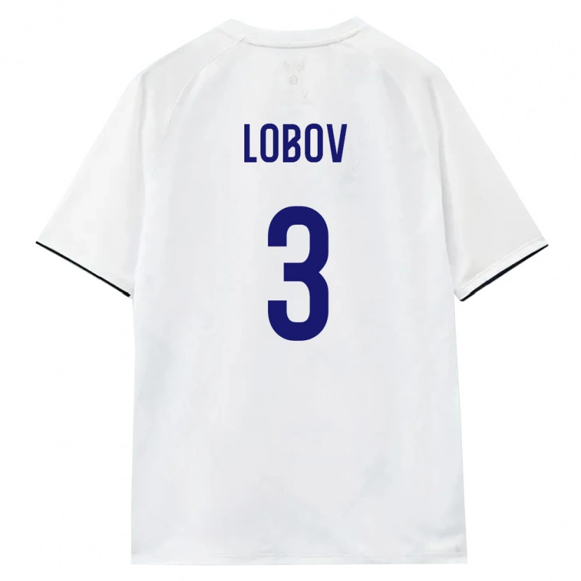 Danxen Hombre Camiseta Rusia Nikita Lobov #3 Blanco Marrón Negro 2ª Equipación 26-28 La Camisa