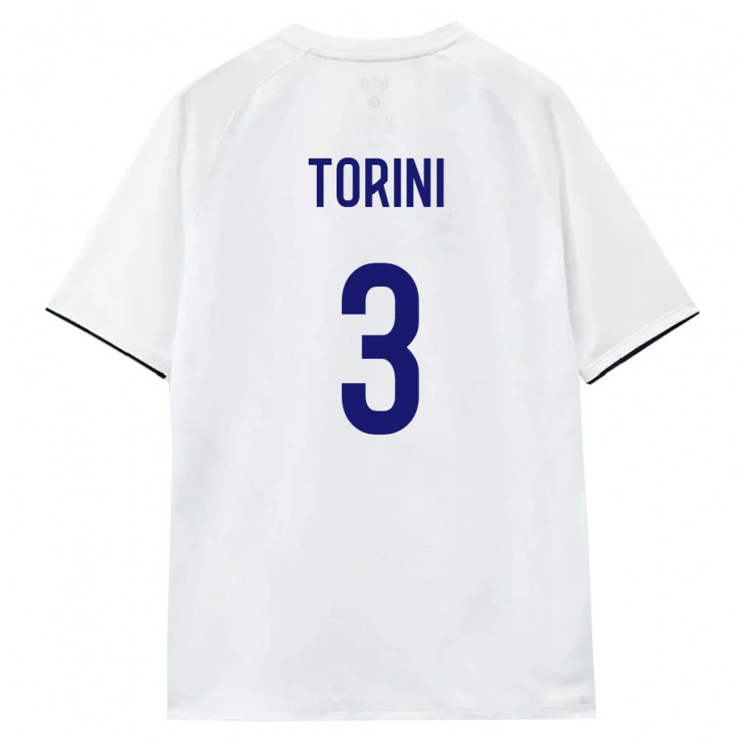 Danxen Hombre Camiseta Rusia Robert Torini #3 Blanco Marrón Negro 2ª Equipación 26-28 La Camisa
