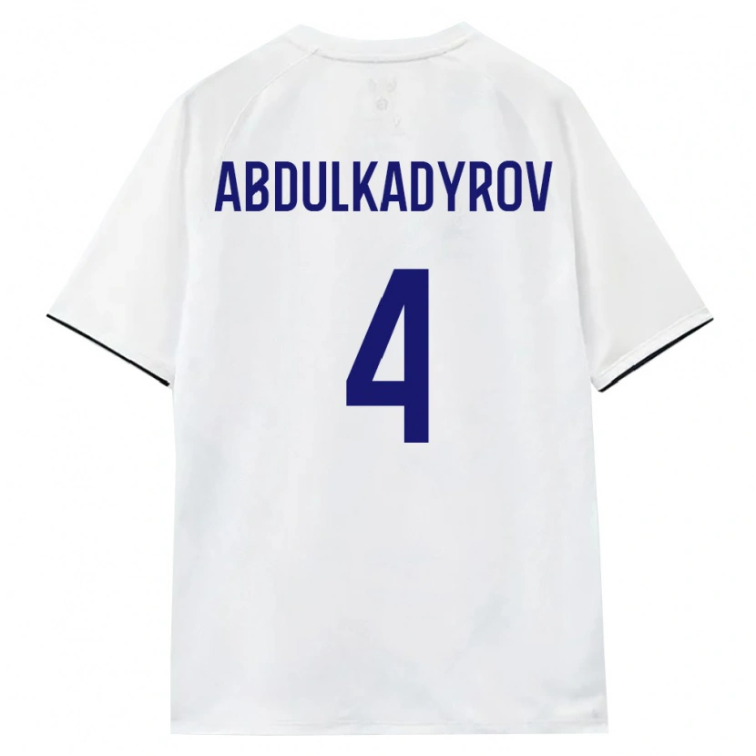 Danxen Hombre Camiseta Rusia Dzhamalutdin Abdulkadyrov #4 Blanco Marrón Negro 2ª Equipación 26-28 La Camisa