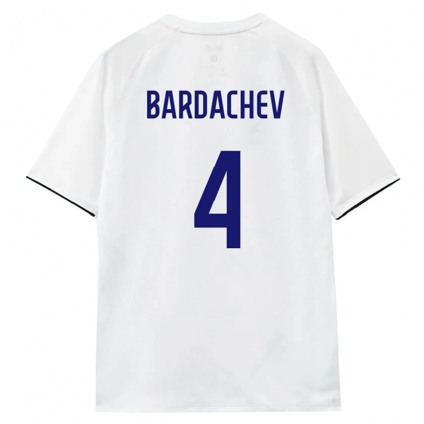 Danxen Hombre Camiseta Rusia Matvey Bardachev #4 Blanco Marrón Negro 2ª Equipación 26-28 La Camisa