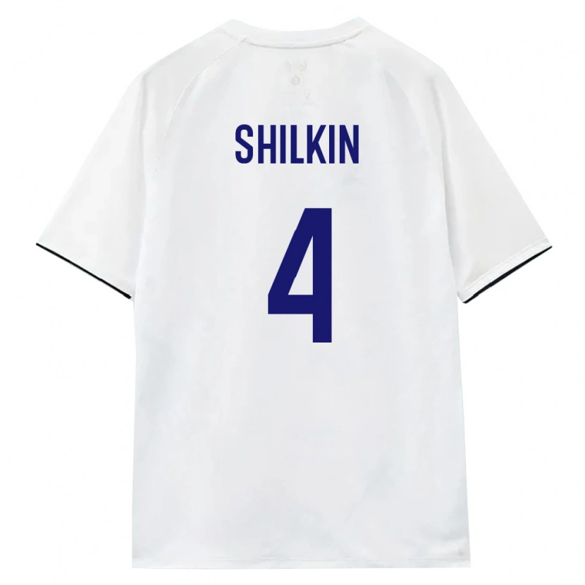 Danxen Hombre Camiseta Rusia Egor Shilkin #4 Blanco Marrón Negro 2ª Equipación 26-28 La Camisa