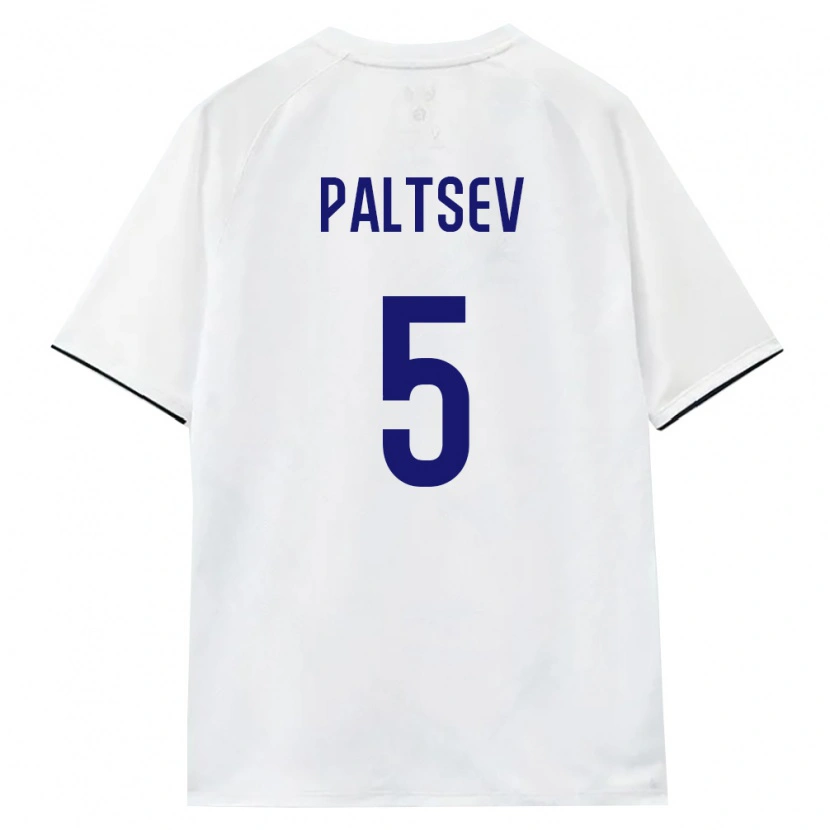 Danxen Hombre Camiseta Rusia Valentin Paltsev #5 Blanco Marrón Negro 2ª Equipación 26-28 La Camisa