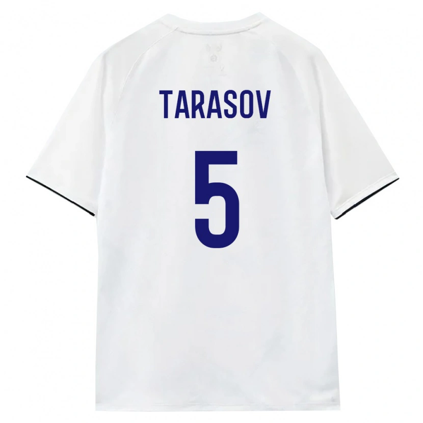Danxen Hombre Camiseta Rusia Aleksandr Tarasov #5 Blanco Marrón Negro 2ª Equipación 26-28 La Camisa