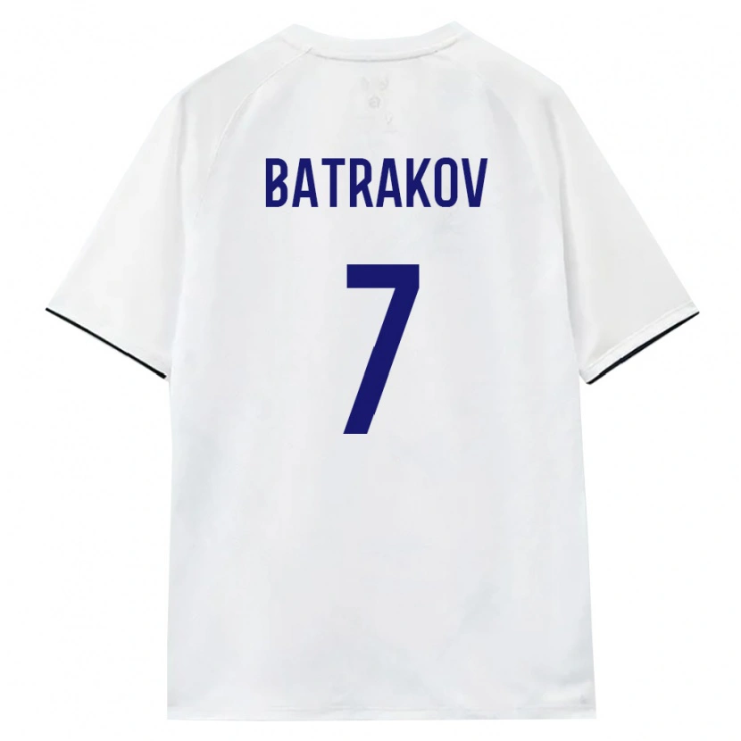 Danxen Hombre Camiseta Rusia Aleksey Batrakov #7 Blanco Marrón Negro 2ª Equipación 26-28 La Camisa