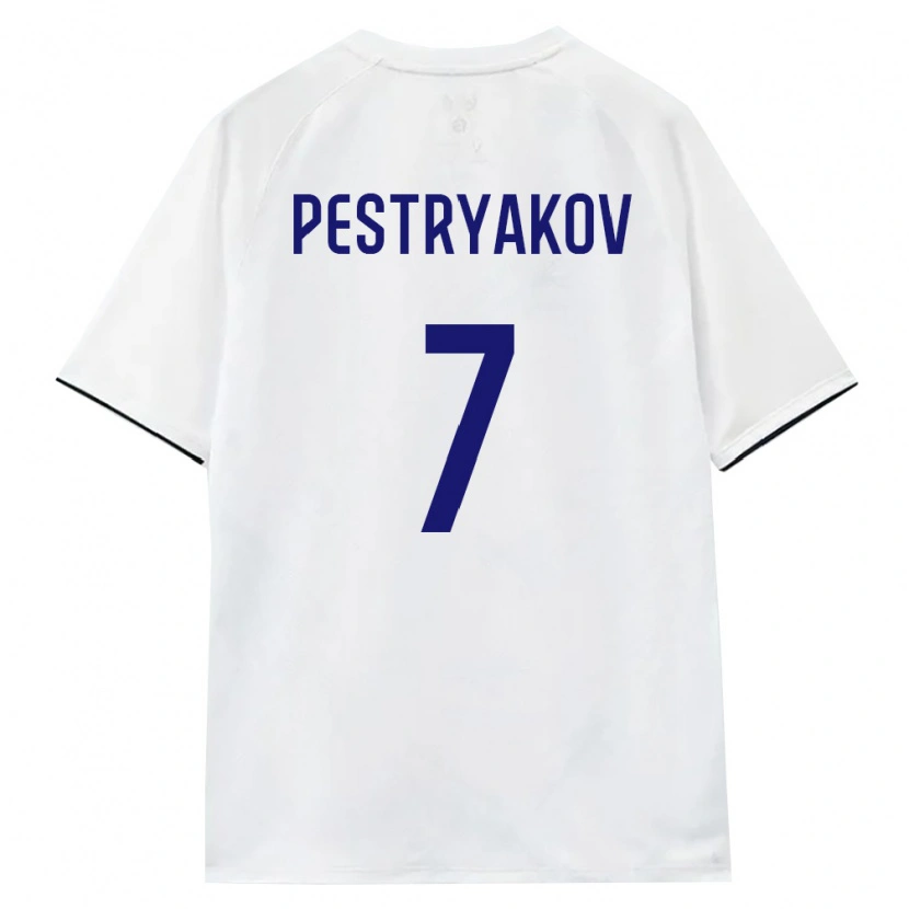 Danxen Hombre Camiseta Rusia Dmitriy Pestryakov #7 Blanco Marrón Negro 2ª Equipación 26-28 La Camisa