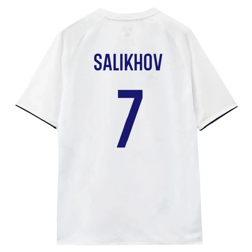 Danxen Hombre Camiseta Rusia Leonid Salikhov #7 Blanco Marrón Negro 2ª Equipación 26-28 La Camisa