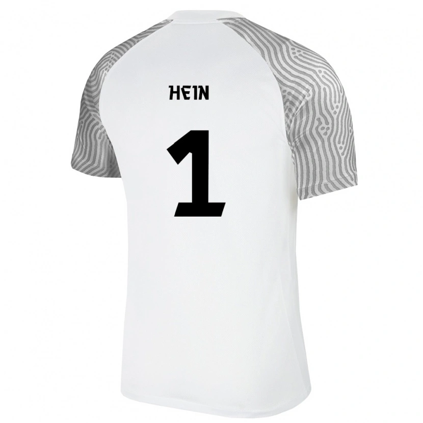 Danxen Hombre Camiseta Estonia Karl Hein #1 Blanco Gris 2ª Equipación 26-28 La Camisa