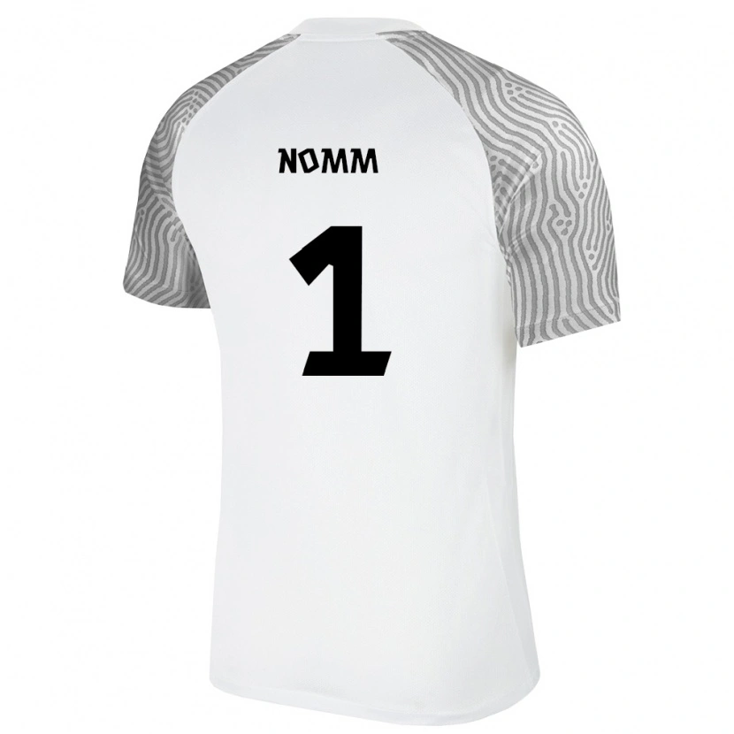 Danxen Hombre Camiseta Estonia Ott Nomm #1 Blanco Gris 2ª Equipación 26-28 La Camisa
