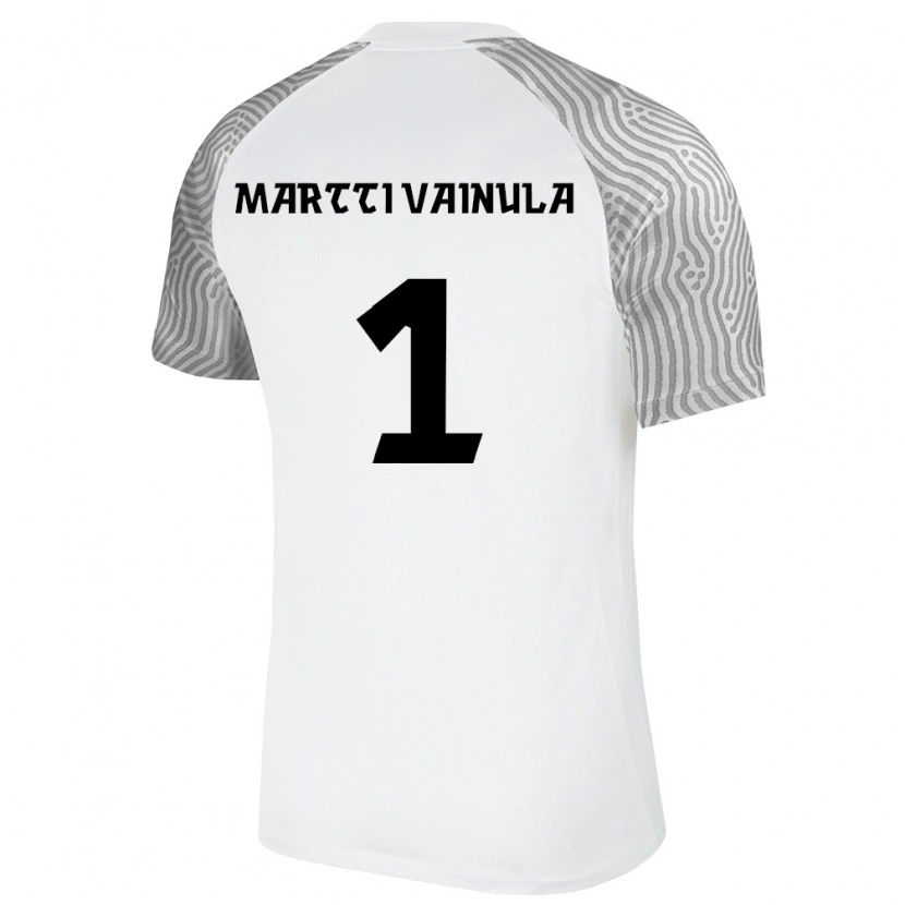 Danxen Hombre Camiseta Estonia Jan Martti Vainula #1 Blanco Gris 2ª Equipación 26-28 La Camisa