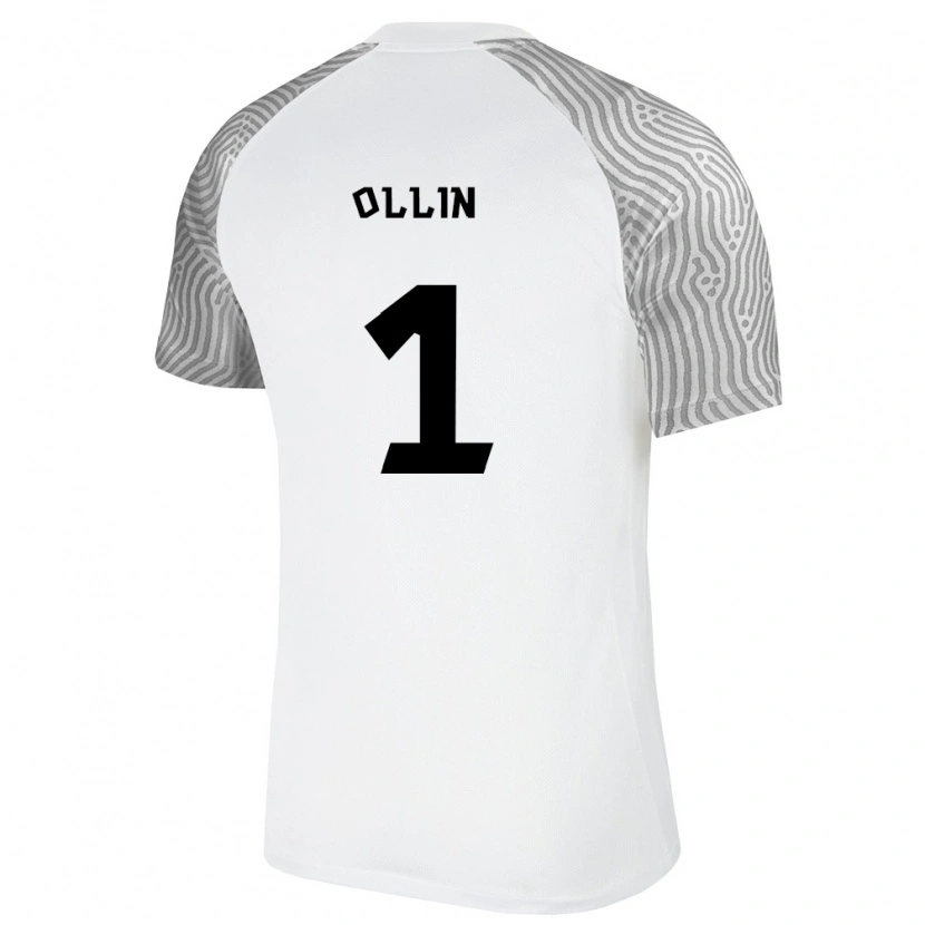 Danxen Hombre Camiseta Estonia Harly Ollin #1 Blanco Gris 2ª Equipación 26-28 La Camisa