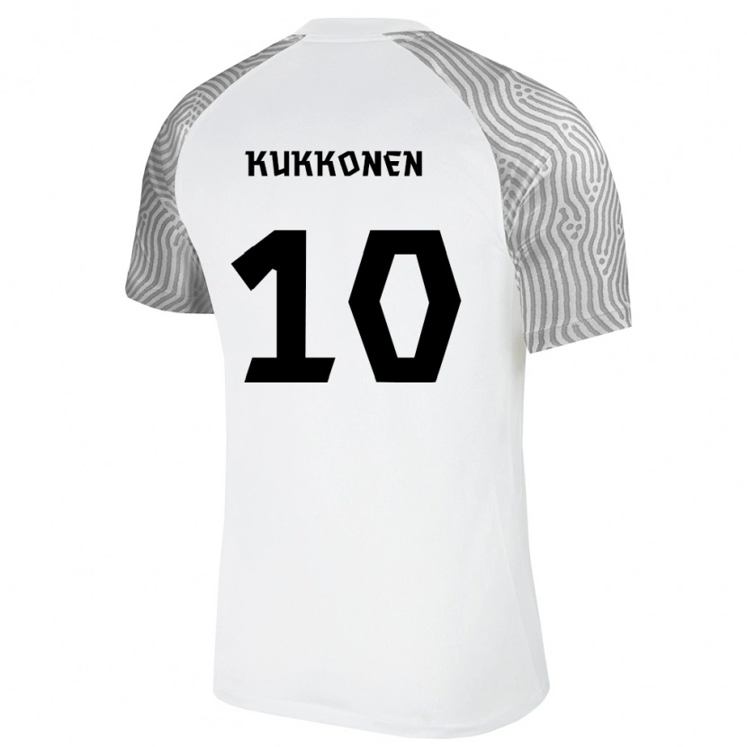 Danxen Hombre Camiseta Estonia Marten Kukkonen #10 Blanco Gris 2ª Equipación 26-28 La Camisa