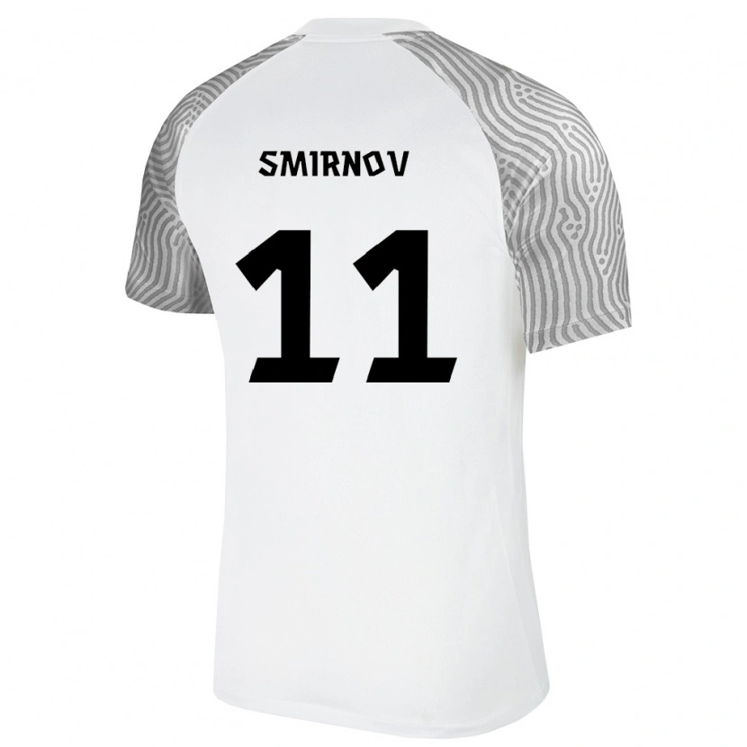 Danxen Hombre Camiseta Estonia Ramon Smirnov #11 Blanco Gris 2ª Equipación 26-28 La Camisa