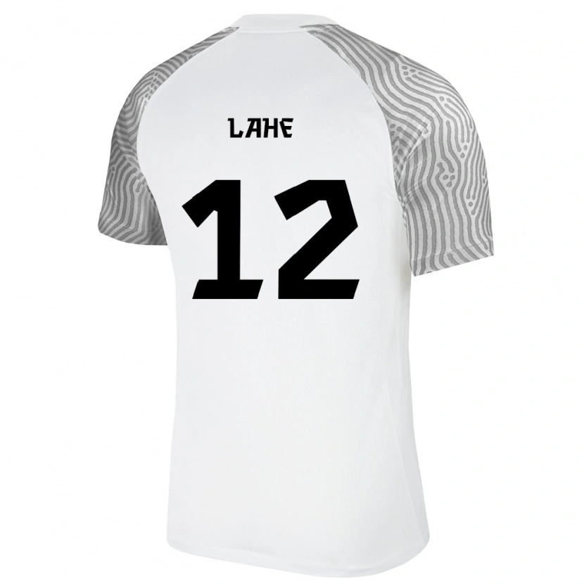 Danxen Hombre Camiseta Estonia Christopher Lahe #12 Blanco Gris 2ª Equipación 26-28 La Camisa