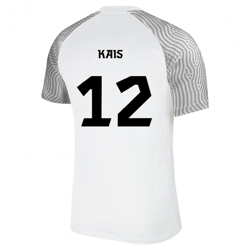 Danxen Hombre Camiseta Estonia Otto Käis #12 Blanco Gris 2ª Equipación 26-28 La Camisa
