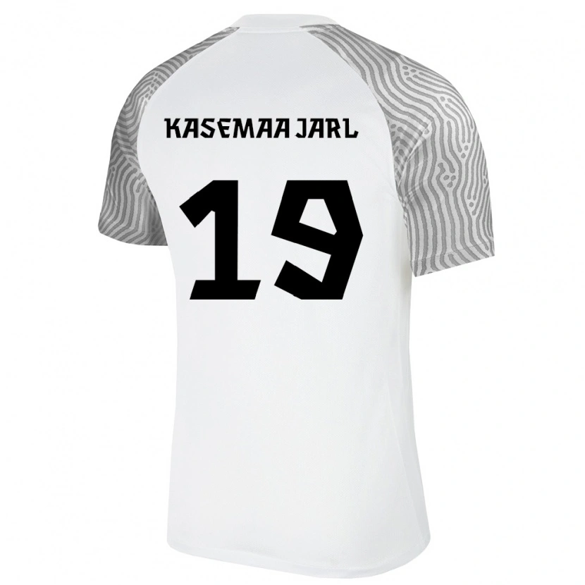Danxen Hombre Camiseta Estonia Markus Kasemaa Jarl #19 Blanco Gris 2ª Equipación 26-28 La Camisa