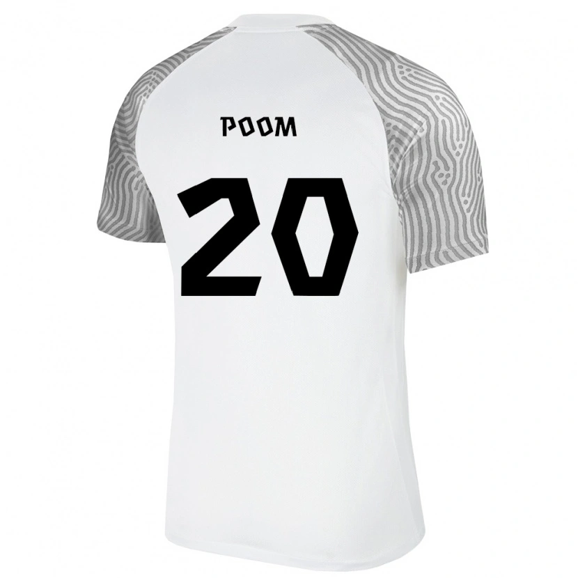 Danxen Hombre Camiseta Estonia Markus Poom #20 Blanco Gris 2ª Equipación 26-28 La Camisa