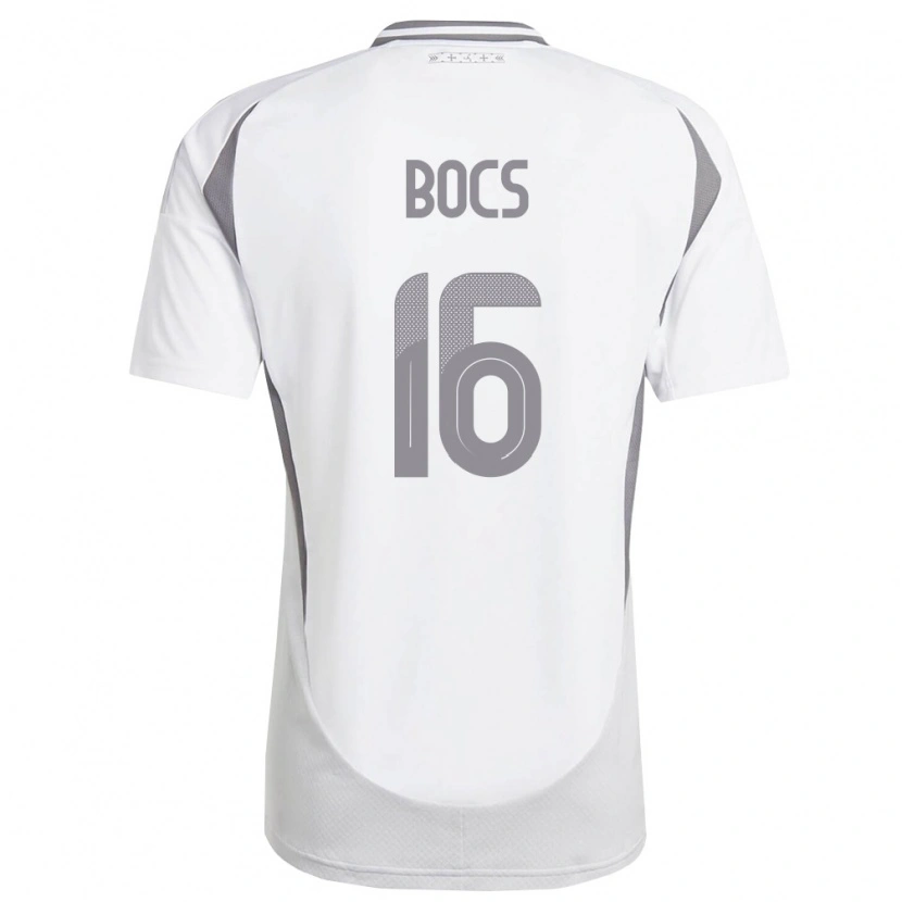 Danxen Hombre Camiseta Letonia Roberts Bocs #16 Blanco Gris Oscuro 2ª Equipación 26-28 La Camisa